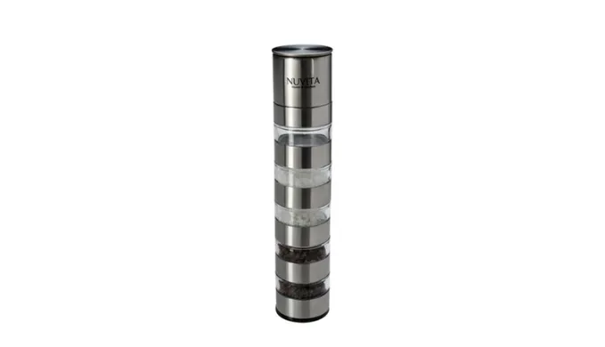 Nuvita Premium Stainless Steel Stackable Mini Salt and Pepper Mill