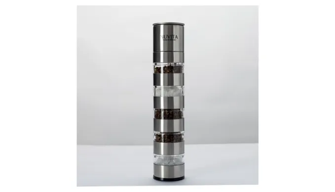 Nuvita Premium Stainless Steel Stackable Mini Salt and Pepper Mill