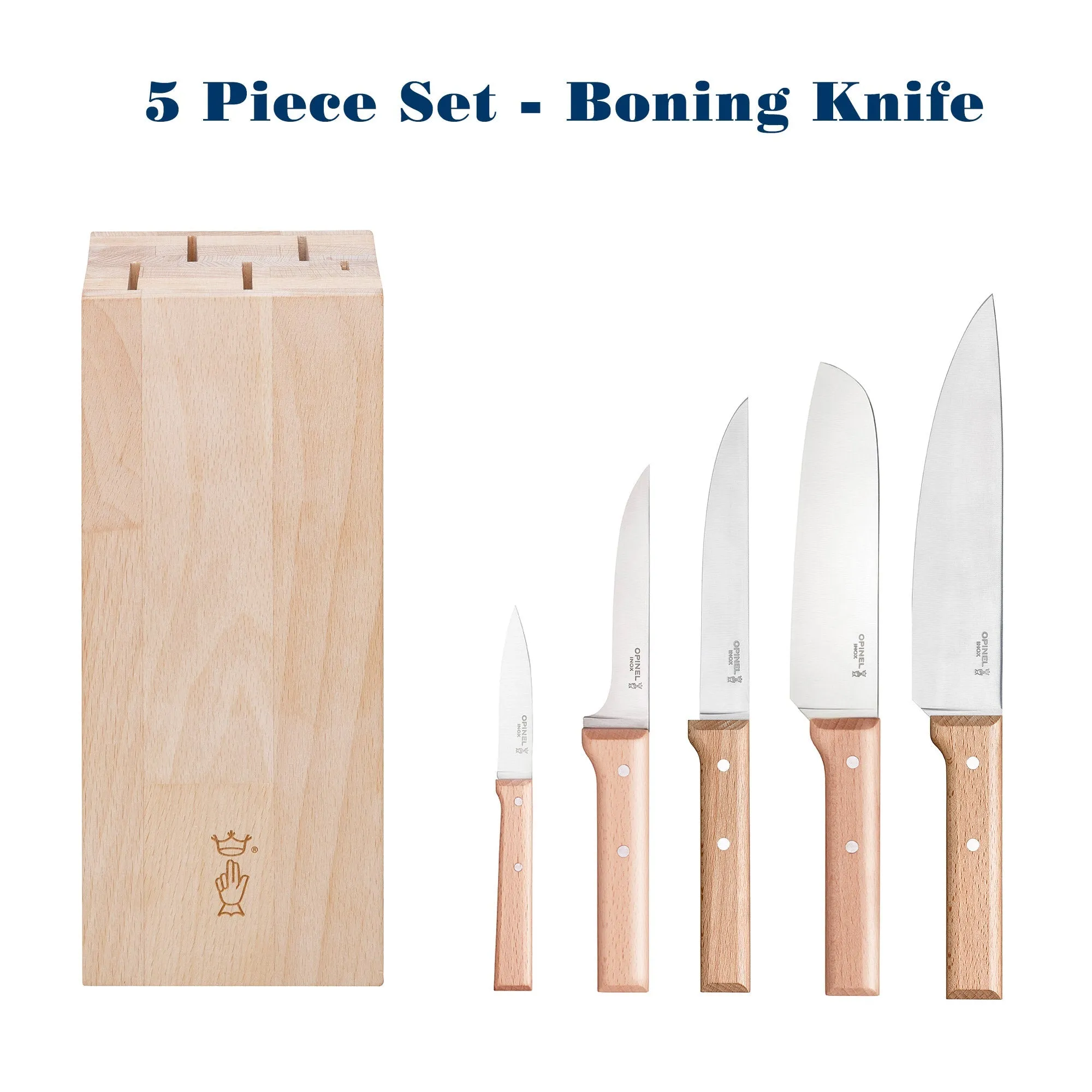 Parallele 5 Piece Chef Knife Set with Block