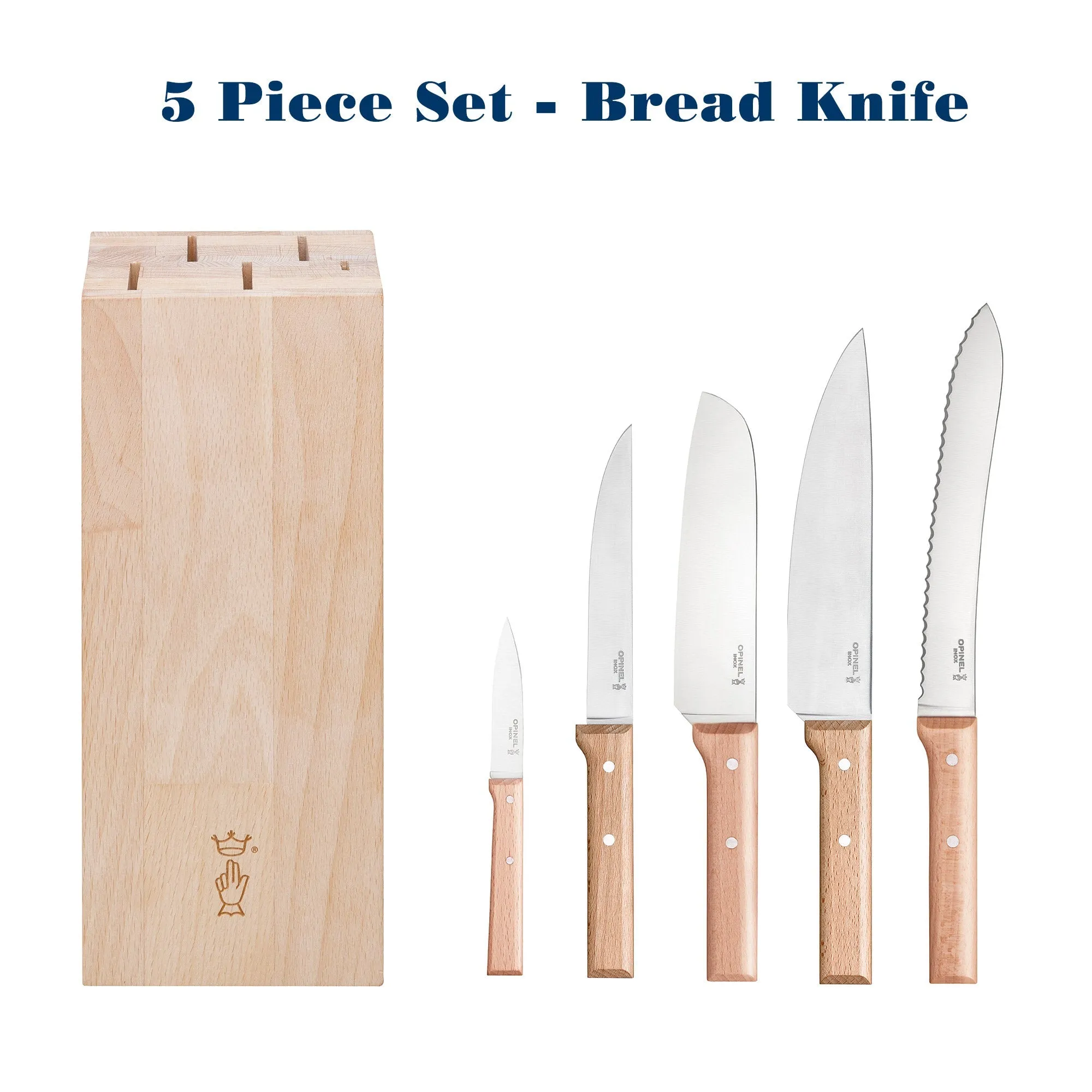 Parallele 5 Piece Chef Knife Set with Block