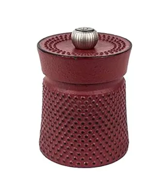 Peugeot BALI FONTE Red Cast Iron Pepper Mill - 8cm/3"