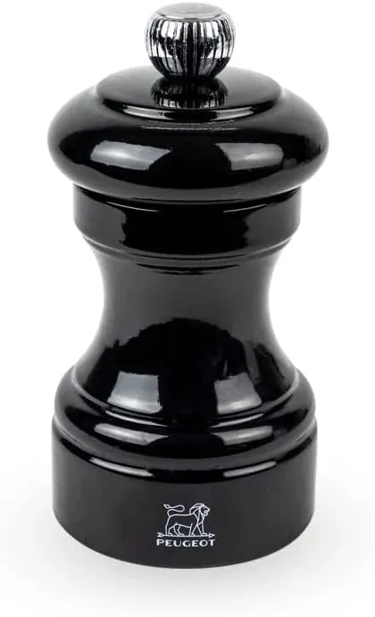 Peugeot Bistro Black Lacquer Pepper Mill - 10cm/4"