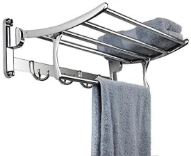 Planet Classic Stainless Steel Folding Towel Rack for Bathroom/Towel Holder(18 Inches-Chrome Finish)