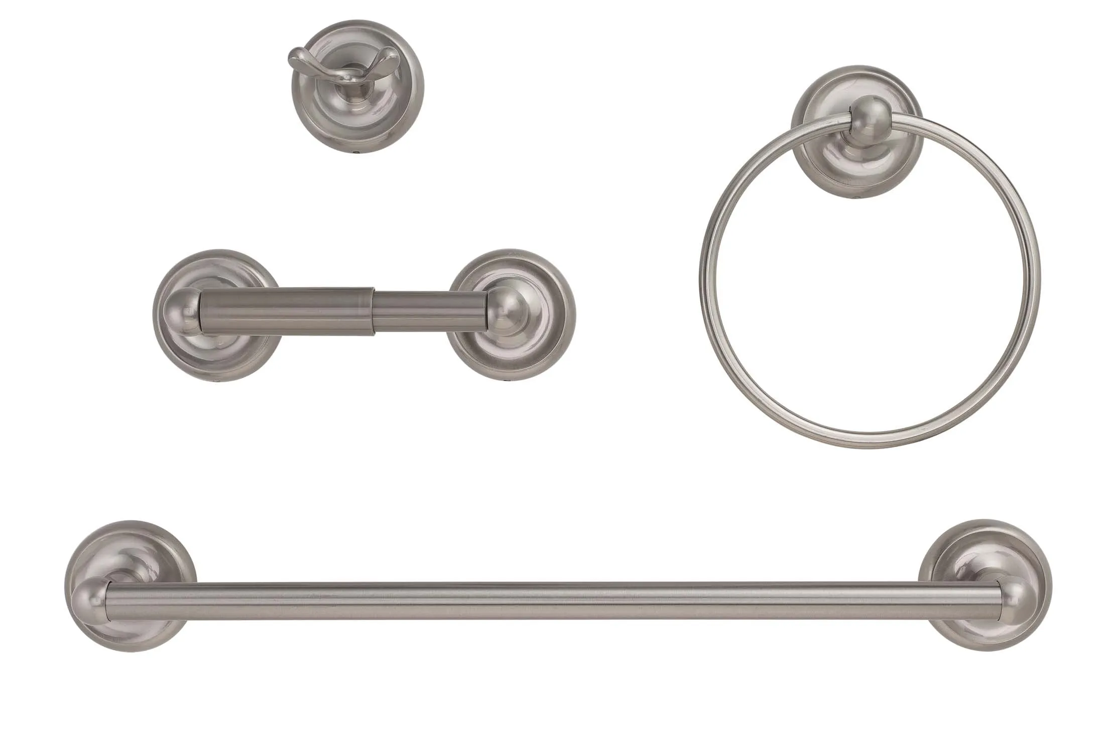 Portsmouth Satin Nickel Bathroom Hardware Set