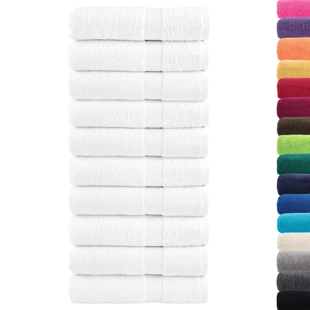 Premium Bath Towels 10pcs White 100x150cm 600gsm 100% Cotton