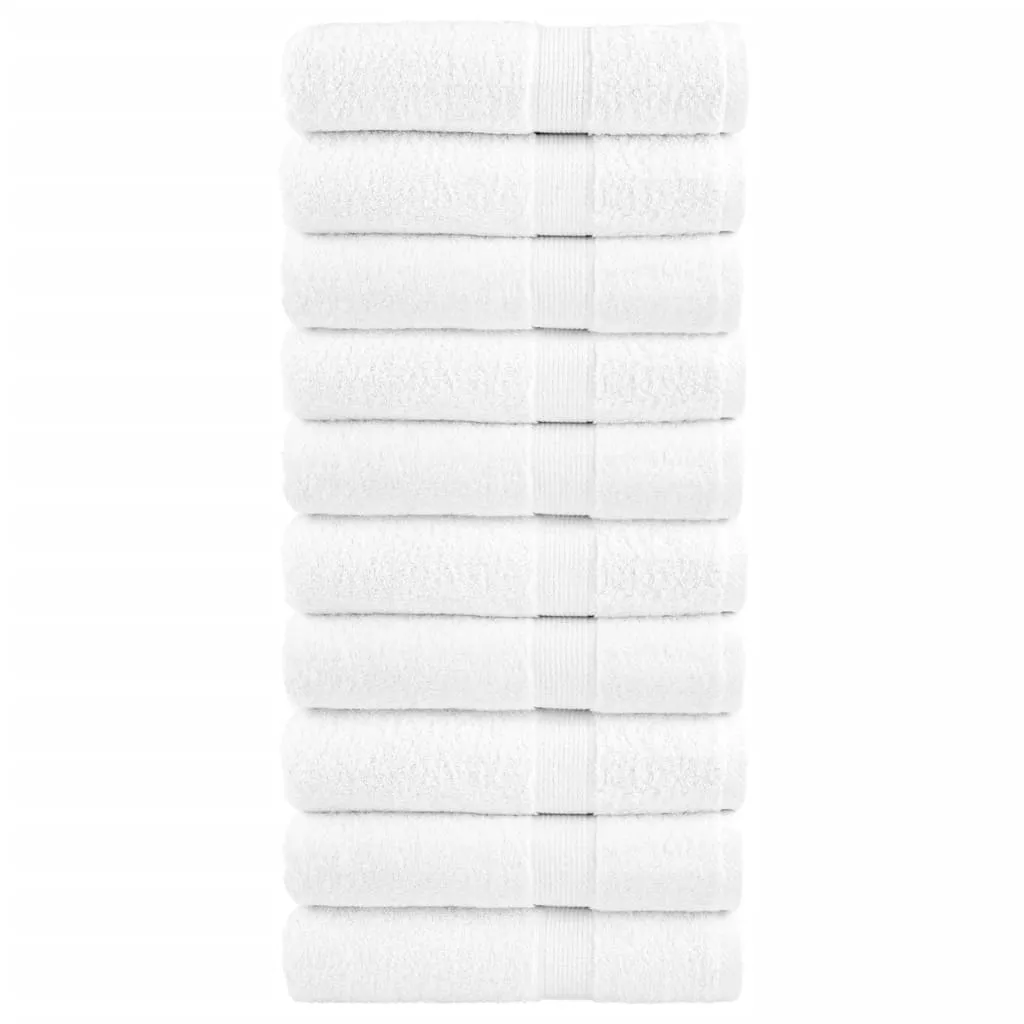 Premium Bath Towels 10pcs White 100x150cm 600gsm 100% Cotton