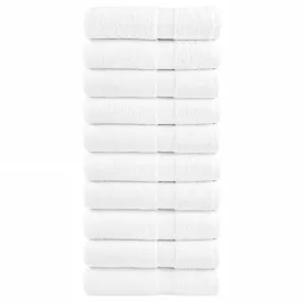 Premium Bath Towels 10pcs White 100x150cm 600gsm 100% Cotton