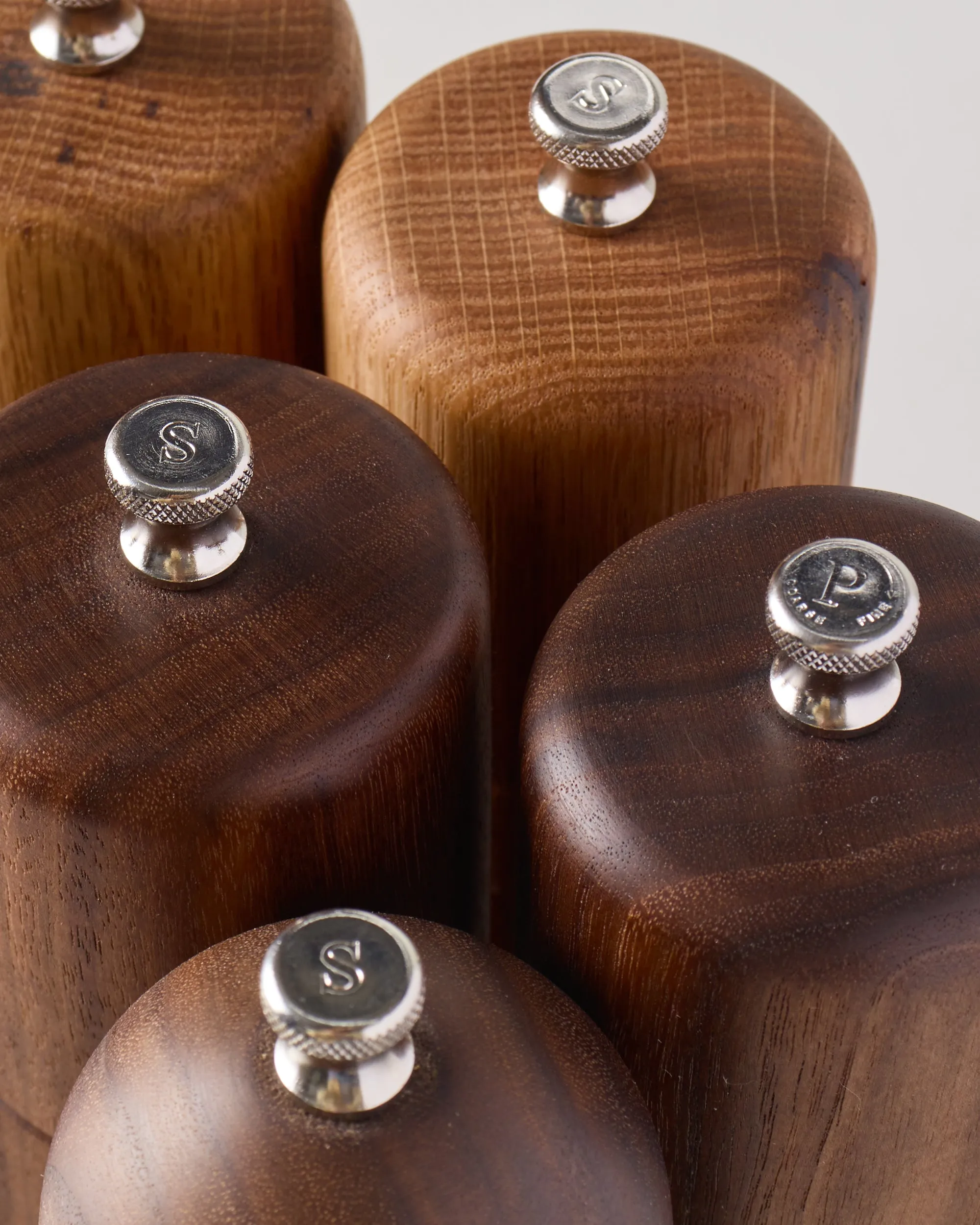 Salt and Pepper Mills in Oak