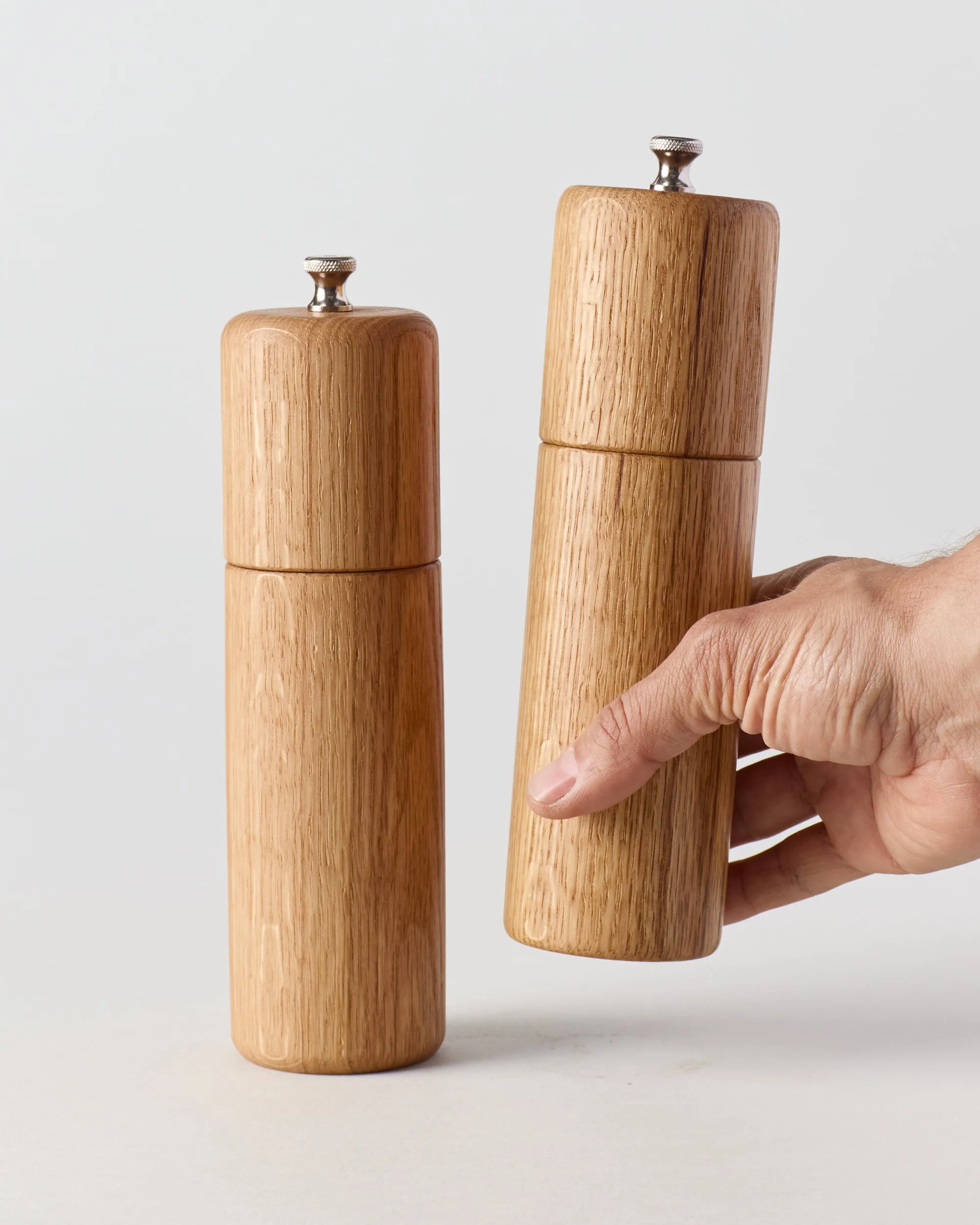 Salt and Pepper Mills in Oak