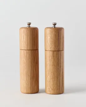 Salt and Pepper Mills in Oak