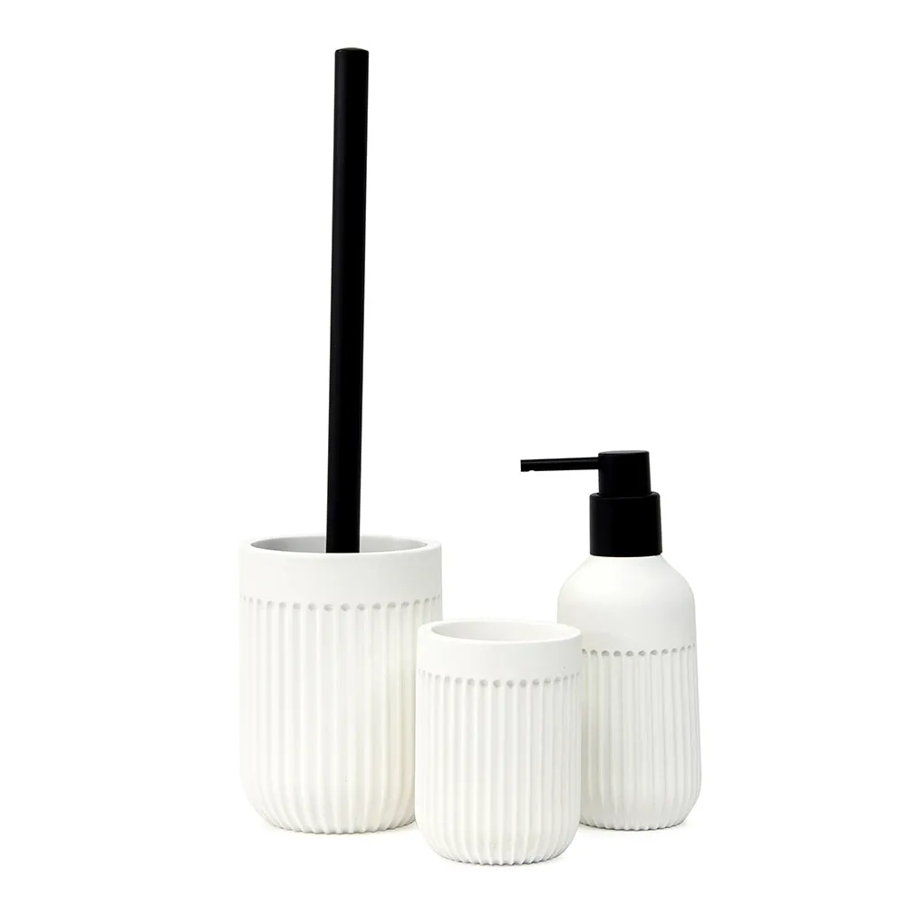 S&P Cult White Toilet Brush & Holder - 10x35.5cm