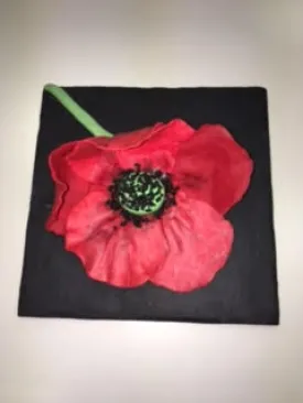 Sculpey III Sculpted Poppy Tile