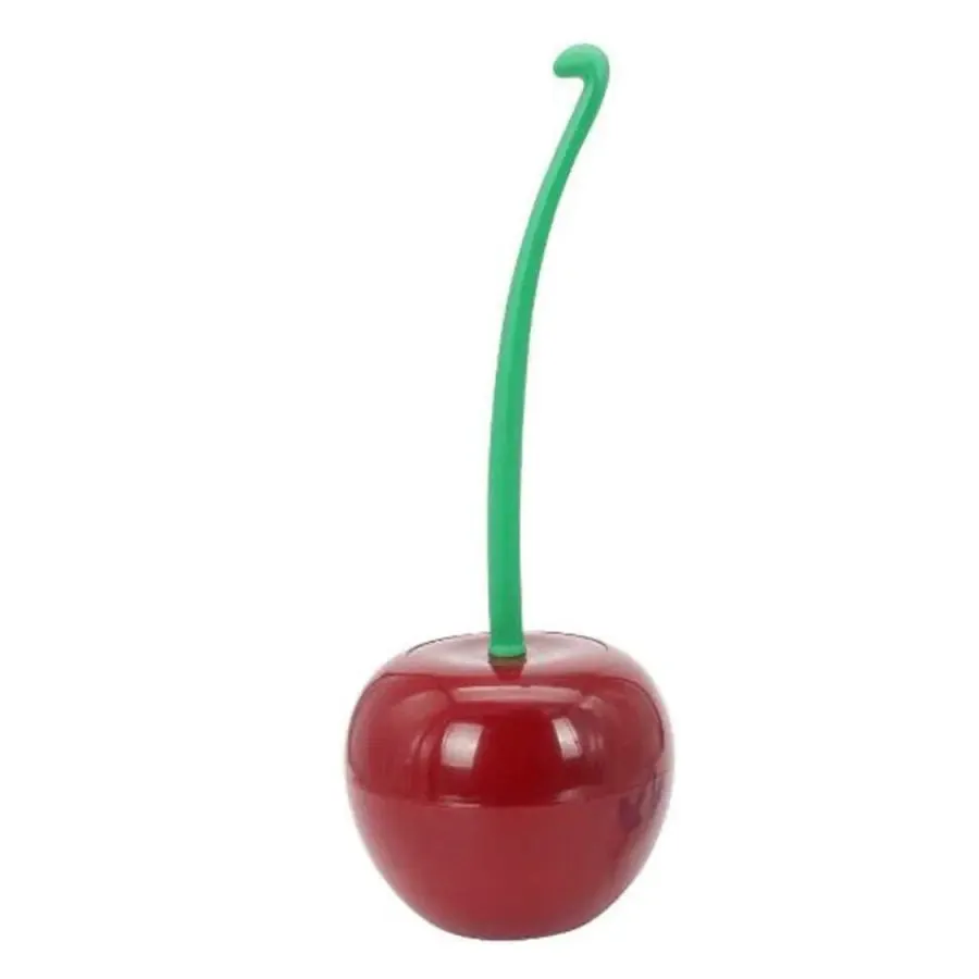 Sharu Bliss Creative Lovely Cherry Shape Toilet Brush Holder Set - Charming and Functional Bathroom Decor