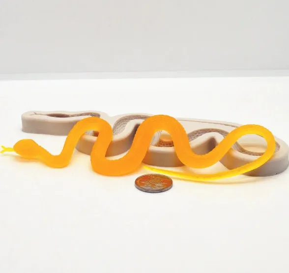 Snake Mold - Snake Fondant Mold - Snake Chocolate Mold - Snake Resin Mold Snake Clay Mold Great For Cake Pops Treat Box Breakable Halloween