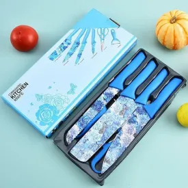 Stainless Steel Knife Six-piece Printed Knife Body