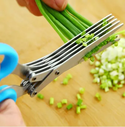 Stainless Steel Multi-Function Five-layer Chopped Scissors - Kitchen