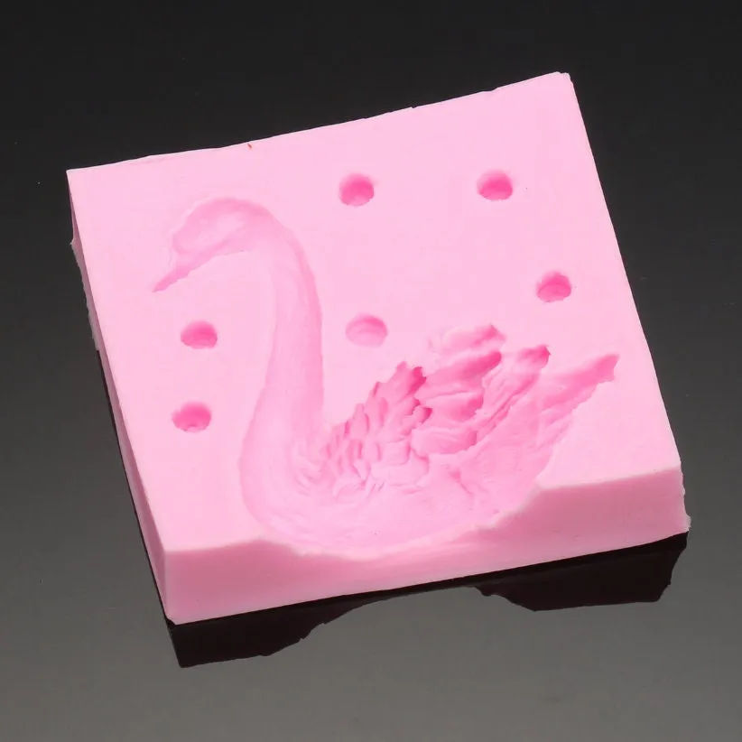 Swan Mold - Duck Resin Mold Fondant Mold - Chocolate Decoration - Sugar Cake Mould Decorating Tools Silicone Sugarcraft Mold for Wedding DIY