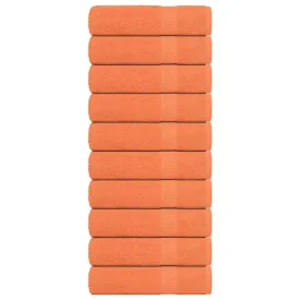 vidaXL Bath Towels 10 pcs Orange 100x150 cm 360 gsm 100% Cotton