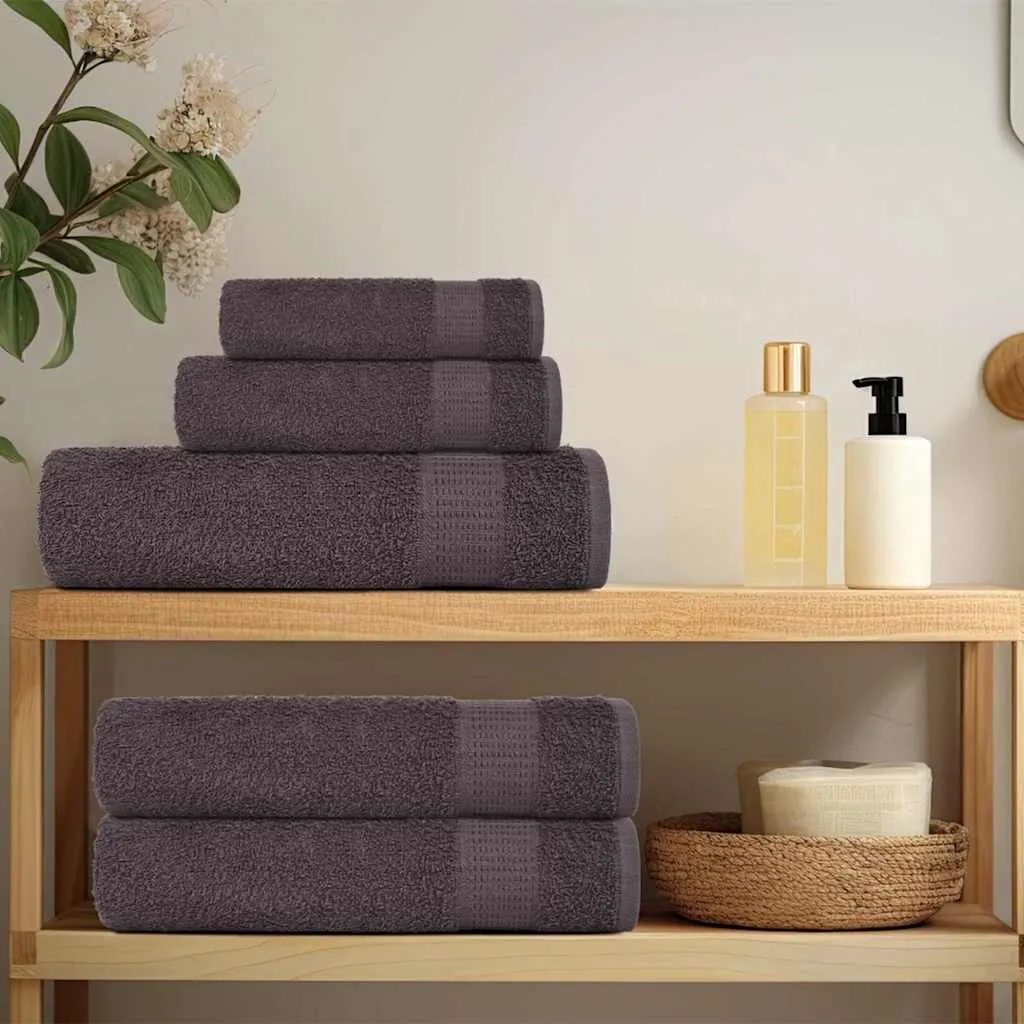 vidaXL Bath Towels 25 pcs Anthracite 100x150 cm 360 gsm 100% Cotton