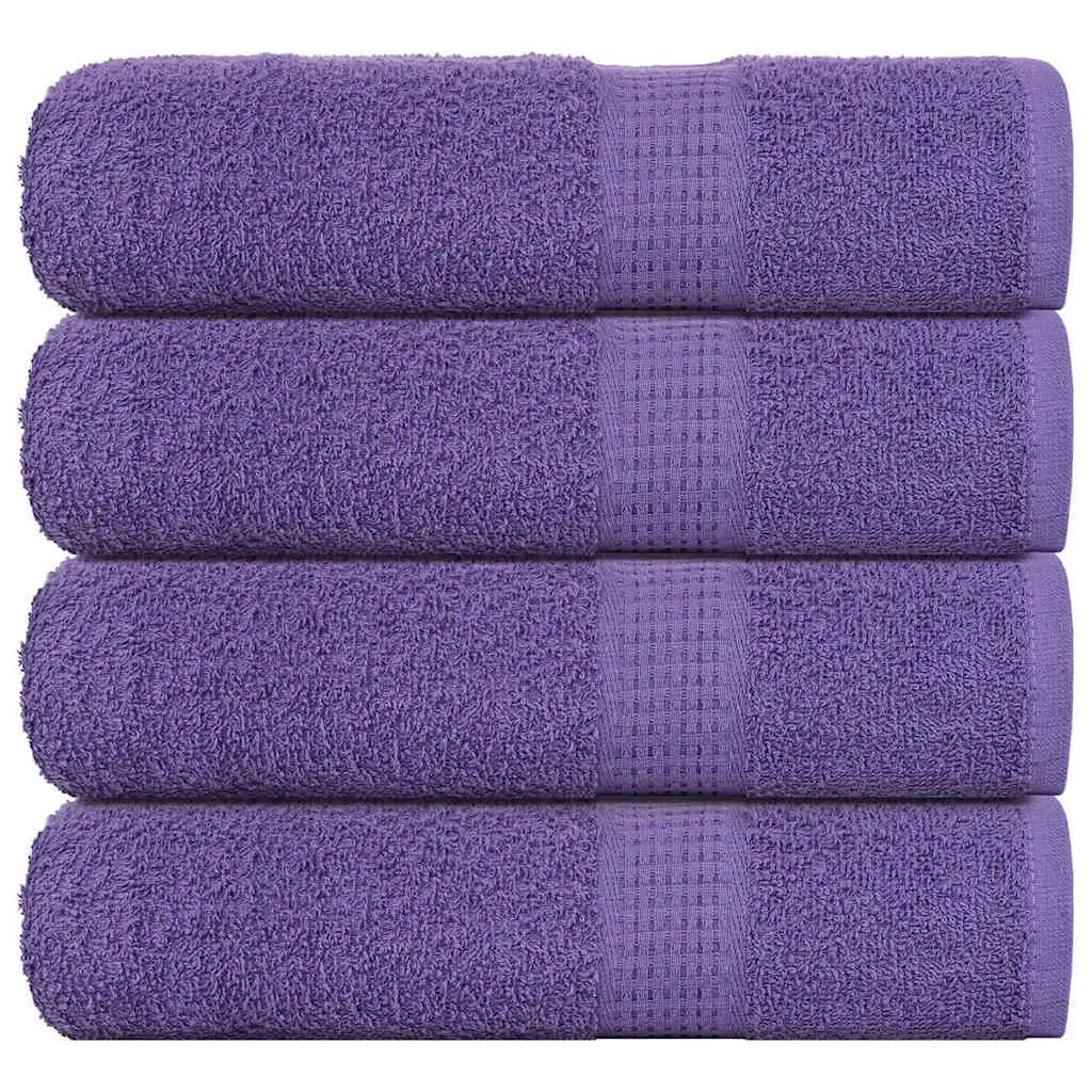 vidaXL Bath Towels 4 pcs Purple 100x150 cm 360 gsm 100% Cotton