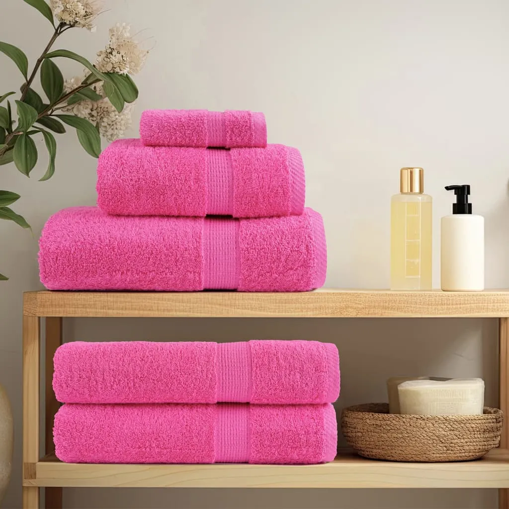 vidaXL Premium Towels SOLUND 4 pcs Pink 100x200 cm 600 gsm