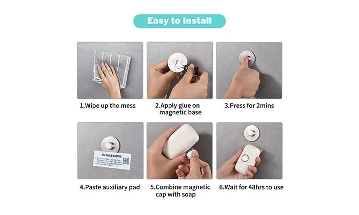 Wall-Mounted Magnetic Soap Holder