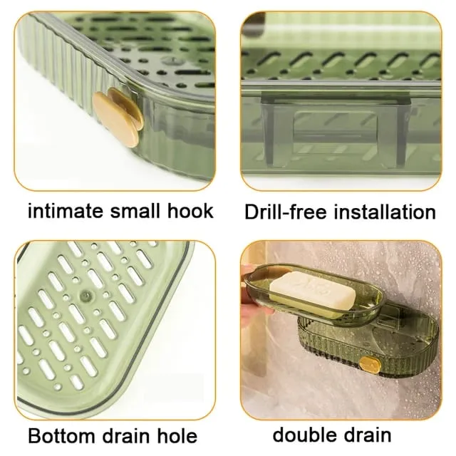 Wall-Mounted Soap Draining Holder