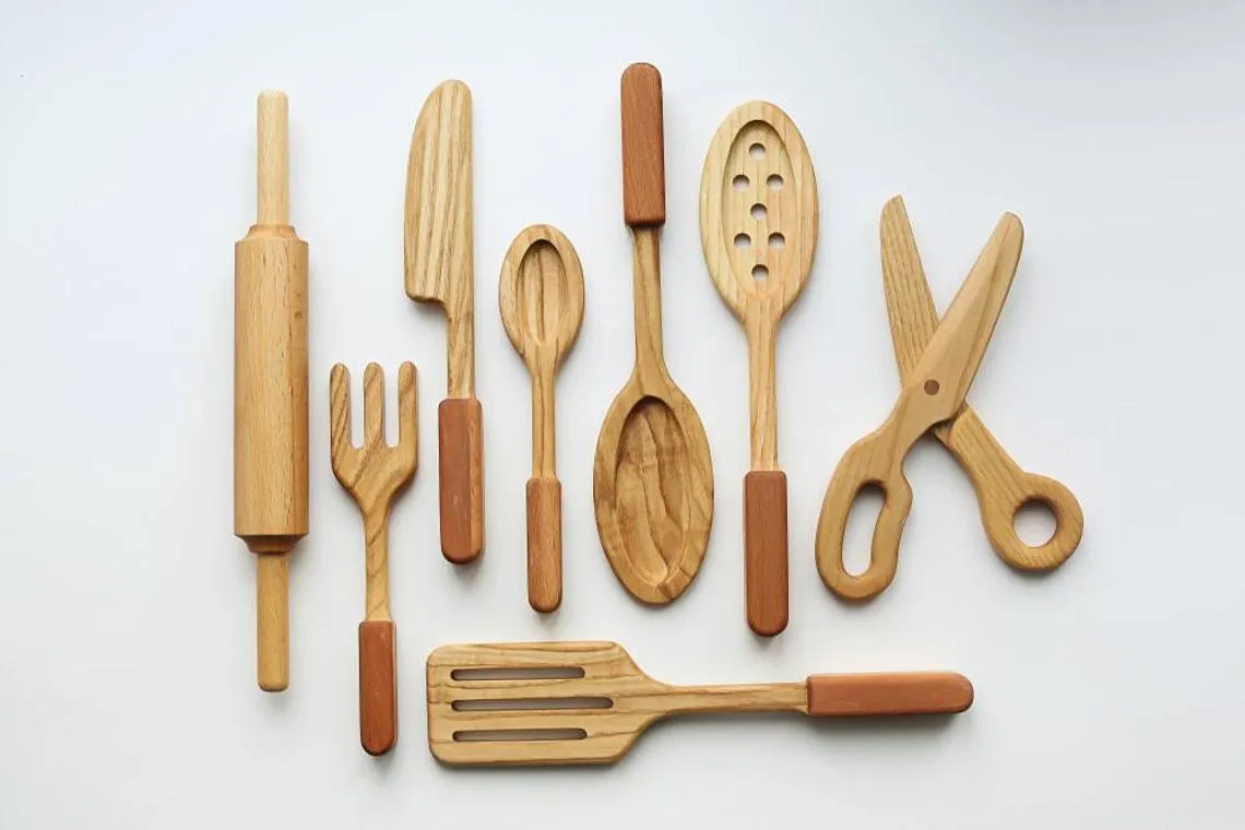 Wooden Kitchen Tool Set