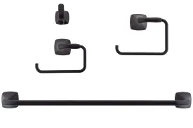 Wynwood Matte Black Bathroom Hardware Set