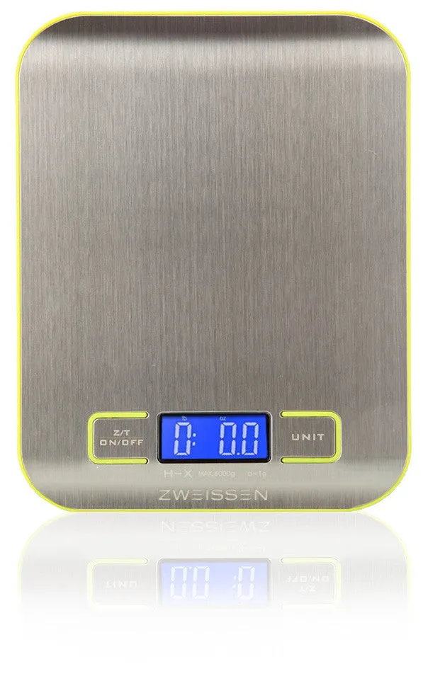 ZWEISSEN Digital Scale: Aprilia - Green, 11lb capacity