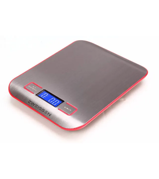 ZWEISSEN  Digital Scale: Aprilia - Red, 11lb capacity