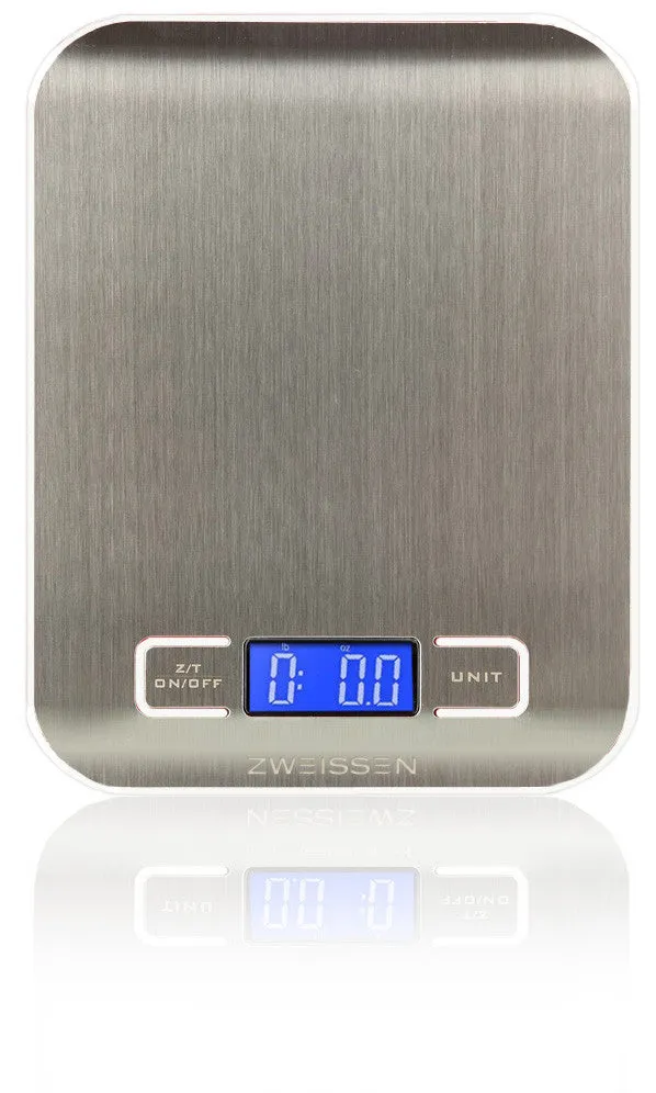 ZWEISSEN Digital Scale: Aprilia - White, 11lb capacity