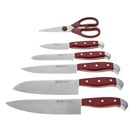 Zwilling J.A. Henckel 7-piece Self-Sharpening Knife Block Set - Red